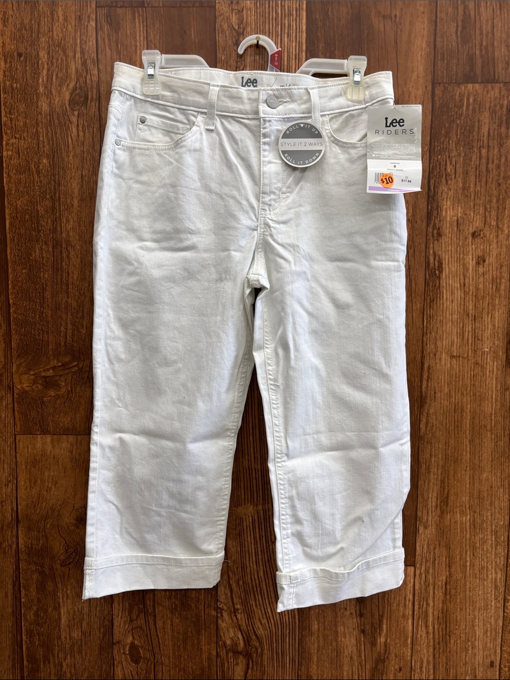 Lee Women’s Relaxed White Denim Jeans